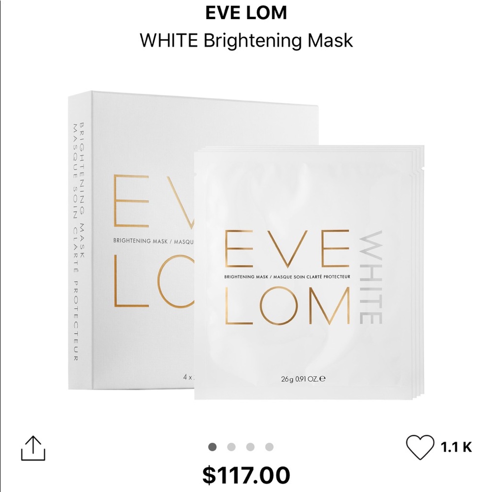 eve lom White brightening mask